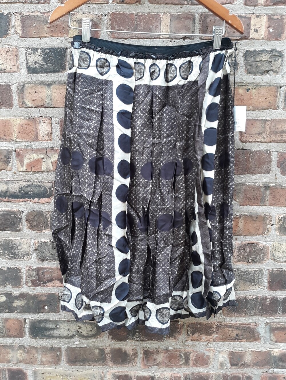 Hache Printed Pleated Midi Skirt Womens Size IT 42 US 6 NWT Made In Italy L